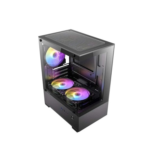 Antec VCX100M ARGB Mini Tower Black (Tempered Glass Window) Micro-ATX Gaming Desktop Case