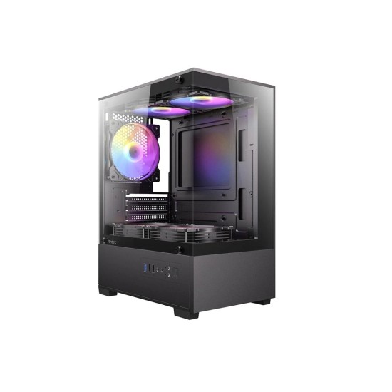 Antec VCX100M ARGB Mini Tower Black (Tempered Glass Window) Micro-ATX Gaming Desktop Case