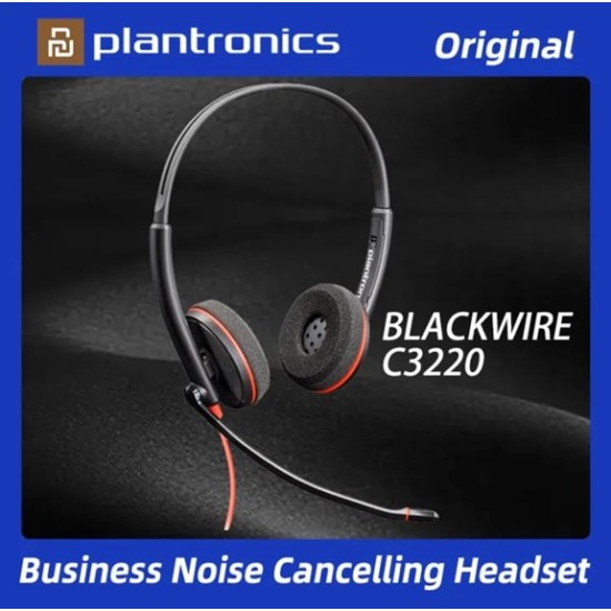 Plantronics Poly Blackwire C3220 Black Wired USB Headphone