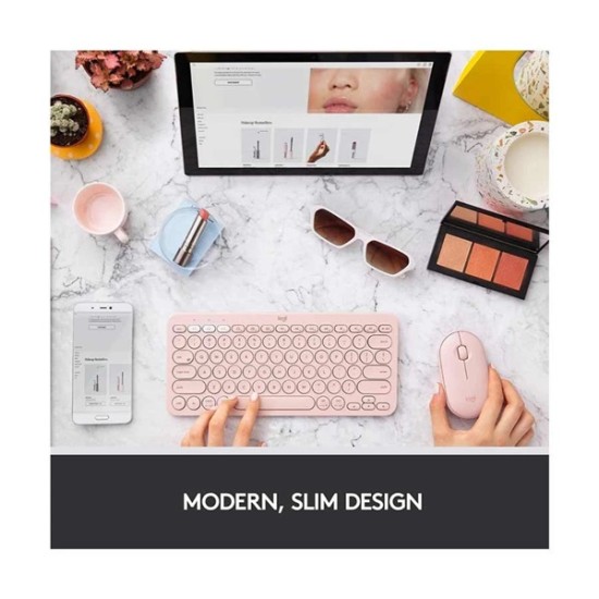 Logitech M350 Dual Mode Pebble Wireless Mouse (Rose) – 910-005601