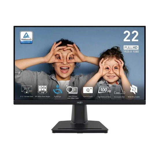 MSI Pro MP225 21.5" Monitor 100hz IPS FHD Display